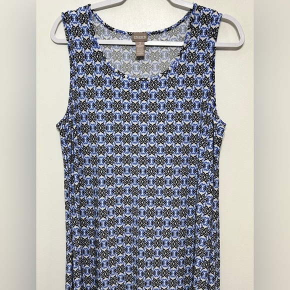 Chicos Boho Mixed Print Sleeveless Maxi Dress - Picture 2 of 9